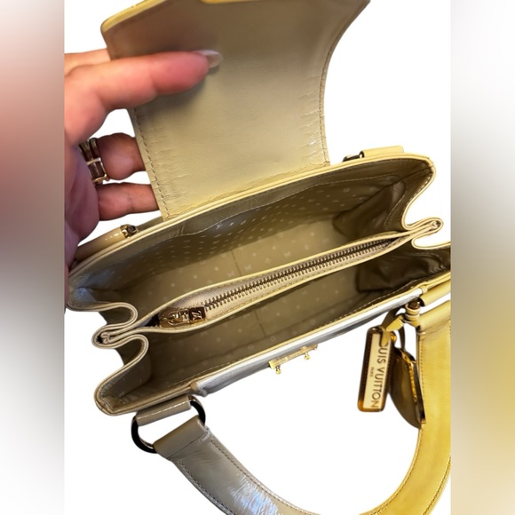 LOUIS VUITTON Vernis Cruise line Sac Picolour Hand Bag Beige/yellow - Picture 7 of 14